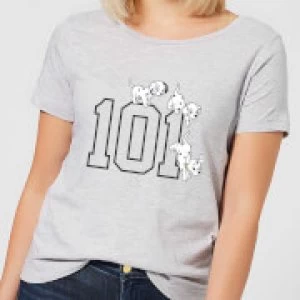 Disney 101 Dalmatians 101 Doggies Womens T-Shirt - Grey - M