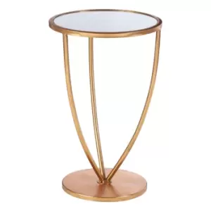 Marcia Mirror Top Frame Side Table Silver