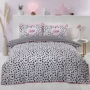 Dalmation Black/White Single Duvet Cover Set Bedding Bed Quilt Set