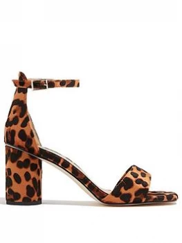 Oasis Leopard Round Heel Two Part Sandals - Animal Print, Animal, Size 3, Women
