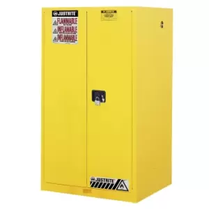 Justrite FM safety cupboards, HxWxD 1651 x 864 x 864 mm, manual doors, for water hazardous media, yellow