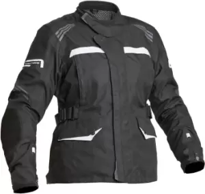Lindstrands Granberg Waterproof Ladies Motorcycle Textile Jacke, black-white, Size 40 for Women, black-white, Size 40 for Women