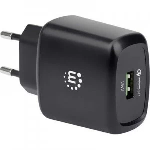 Manhattan 102384 USB charger Mains socket Max. output current 3 A 1 x USB 3.2 1st Gen port A (USB 3.0) Qualcomm Quick Charge 3.0