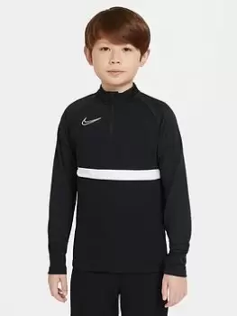 Boys, Nike Junior Academy 21 Dri-FIT Drill Top - Black/White, Size Xs