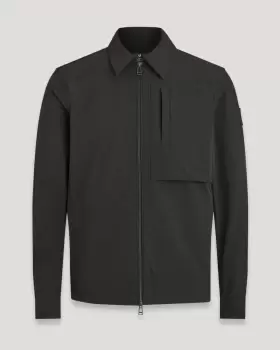Belstaff Grover Contrast-zip Shirt Jacket In Black - Size M