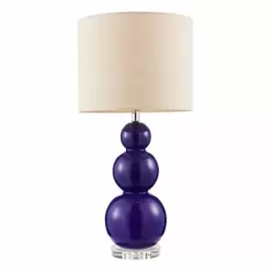 Village At Home Helly Glass Table Lamp Blue