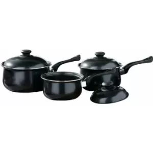 3pc Black Belly Pan Set - Premier Housewares