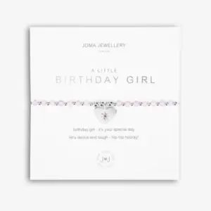 Colour Pop A Little Birthday Girl Silver 17.5cm Stretch Bracelet 5204