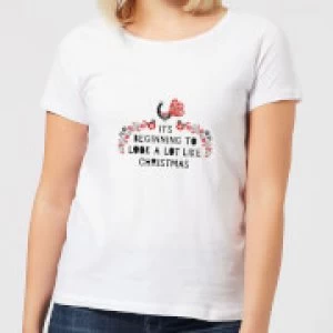 It's Beginning To Look A Lot Like Christmas Womens T-Shirt - White - 3XL
