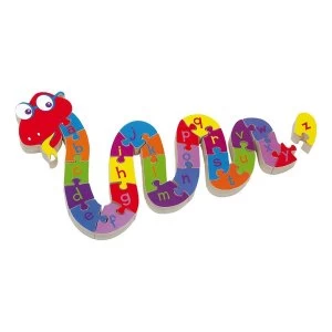 Legler - Small Foot ABC Snake Wooden Plug Puzzle Kid's Toy (Multi-colour)