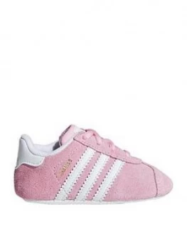adidas Originals Gazelle Crib, Light Pink, Size 4