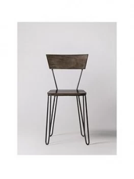 Swoon Set Of 2 Kyoto Dining Chairs - Mango Wood/Gunmetal
