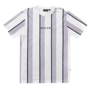 Nicce Stripe T Shirt - White
