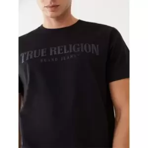 True Religion Logo Short Sleeve Crew Neck T-Shirt Mens - Black