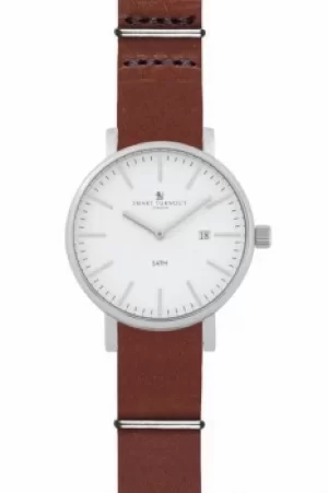 Mens Smart Turnout Duke White Dial Watch With Tan Leather Strap Watch STK4/WH/56/W-TAN