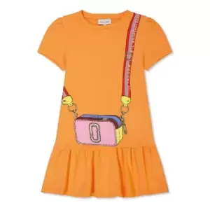 Marc Jacobs Girls Handbag Cotton Dress - Orange