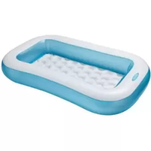 Intex Inflatable Baby Paddling Pool Soft Floor Play Garden Pool - White and Blue