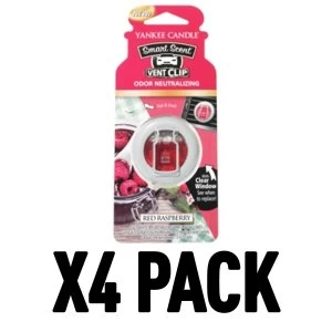 Red Raspberry (Pack Of 4) Yankee Candle Smart Scent Vent Clip
