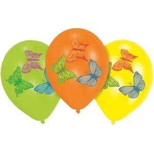 Butterflies Balloons Multicolour (Pack Of 8)