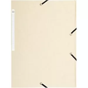 Exacompta 3 Flap Folder 17104H A4 Ivory 425gsm Pressboard 24x32cm Pack of 25
