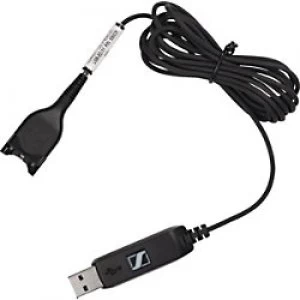 EPOS Sennheiser ED 01 Wired Mono Telephone Headset Cable USB Black