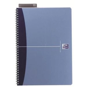 Oxford Office A5 Notebook Metallic Polypropylene Cover Wirebound 180 Pages 90gsm Blue Pack of 5