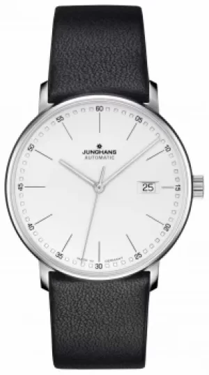 Junghans FORM A Calfskin Black Strap with Batons 027/4730.00 Watch