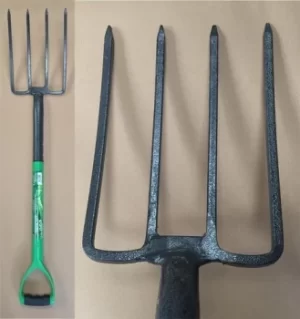 Green Blade Digging Fork with Steel Shaft