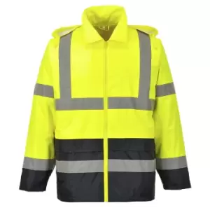 Classic Hi Vis Contrast Rain Jacket Yellow / Black XL