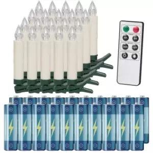 LED Christmas Tree Candles 20Pcs Warm White incl. Batteries