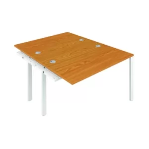Jemini 2 Person Extension Bench Desk 1600x1600x730mm Nova Oak KF809340