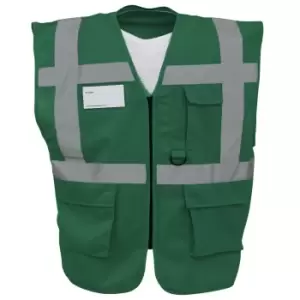 Yoko Hi-Vis Premium Executive/Manager Waistcoat / Jacket (L) (Paramedic Green)