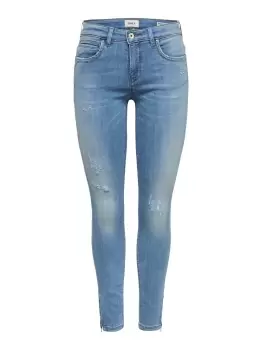 ONLY Kendell Reg Ankle Zip Skinny Fit Jeans Women Blue