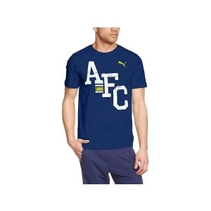 Arsenal Puma AFC T Shirt Navy Small