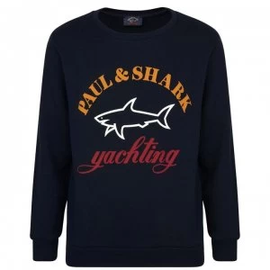 Paul And Shark Junior Boys Logo Sweatshirt - Navy