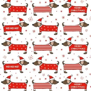 Sass & Belle Christmas Dachshund Wrapping Paper