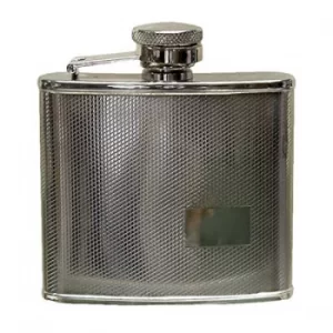 Harvey Makin Stainless Steel Hip Flask with Engraving Space