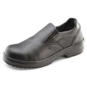 Click Footwear Ladies Slip On Shoe PU Leather Size 396 Black Ref