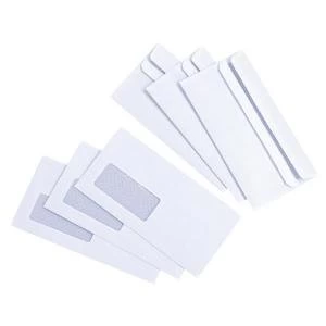 Value DL Window Wallet Envelope White Press Seal Pack of 1000 1087