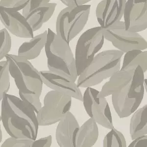 Holden Decor Abstract Leaf Beige Wallpaper - 10.05m x 53cm