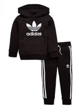 Adidas Originals Trefoil Hoodie Set - Black
