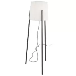 Barcino 1 Light Adjustable Outdoor Floor Lamp Urban Grey with White Shade IP65, E27