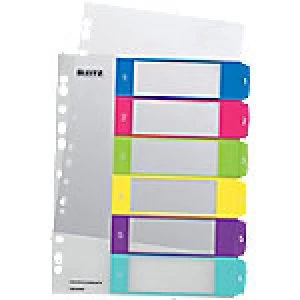 Leitz Index Tabs WOW A4+ Multicolour polypropylene coloured tabs