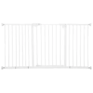 Pawhut Adjustable Safety Gate w/ 3 Extensions - White
