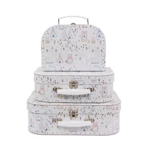 Sass & Belle Bear Camp Suitcases (Set of 3)