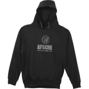 Apache Mens Zenith Heavyweight Hooded Sweatshirt Black M
