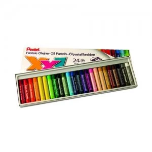 Pentel Oil Pastels Assorted Large Pack of 24 GHT-24