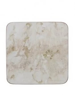 Creative Tops 'Grey Marble' Premium Printed Drinks Coasters With Cork Back - Grey/White (Set Of 6)