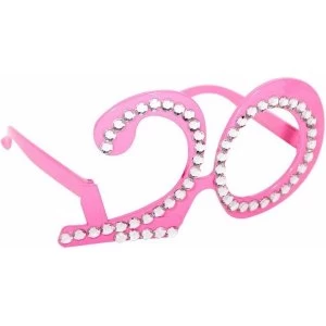 20th Birthday Glasses (Pink)