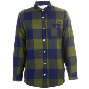 Lee Cooper Lined Flannel Shirt Mens - Green/Navy